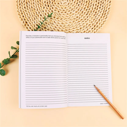 Family Story Recording Handbook Set - Tell Me Your Life Story Notepad Journal Notebook Planner Diary Notebooks Writing Pads